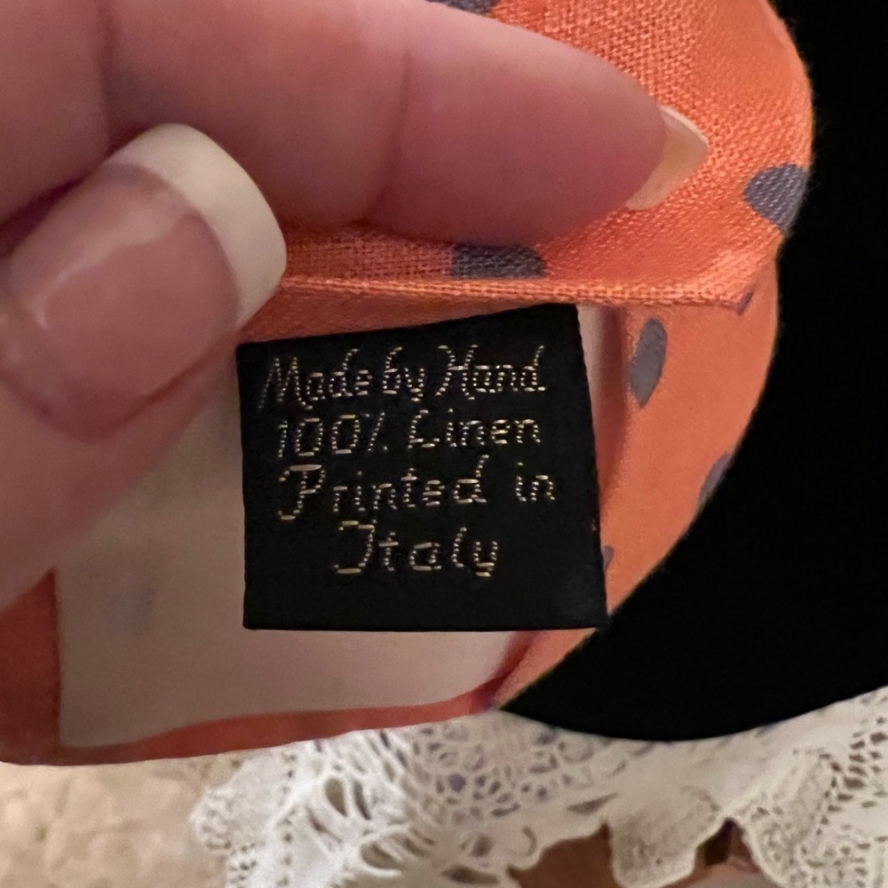 Ferrell Reed for Nordstrom’s Orange Irish Linen Tie - Picture 4 of 5
